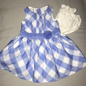 Blue and White Dress